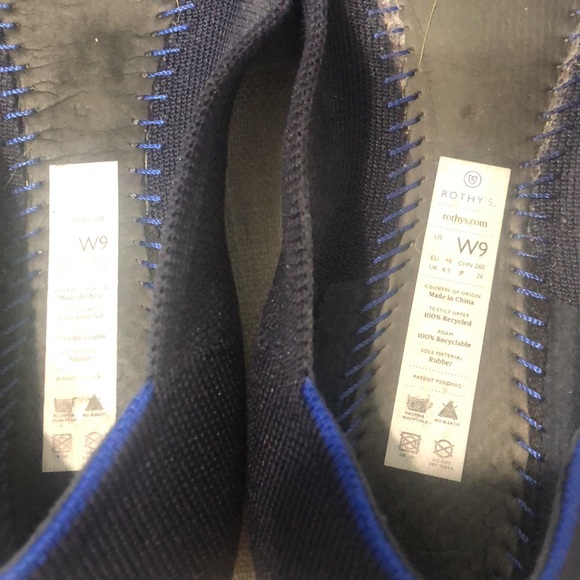 Rothy’s The Flat Round Toe Size 9 Navy Solid - Picture 8 of 10